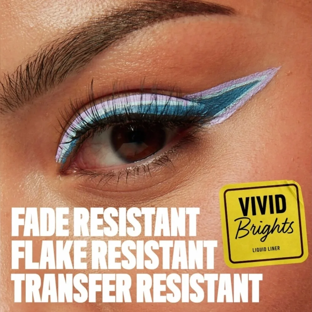 (2)-NYX PROFESSIONAL MAKEUP Vivid Brights Liquid Eyeliner Liner - LILAC & PINK